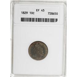 1829 10C Small 10C XF45 ANACS