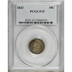 1833 10C F15 PCGS