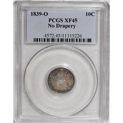 1839-O 10C No Drapery XF45 PCGS