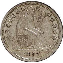 1857-O 10C AU55 NGC