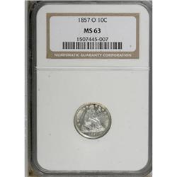 1857-O 10C MS63 NGC