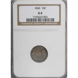 1866 10C G6 NGC