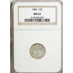 1880 10C MS63 NGC
