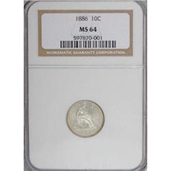 1886 10C MS64 NGC