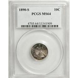 1890-S 10C MS64 PCGS