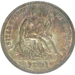 1891 10C MS64 NGC