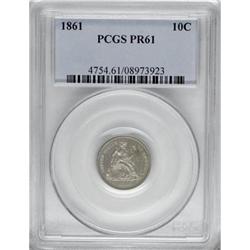 1861 10C PR61 PCGS