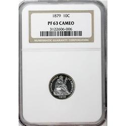 1879 10C Cameo PR63 NGC