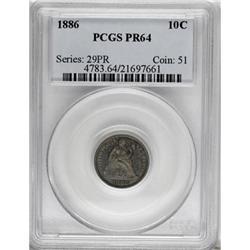 1886 10C PR64 PCGS