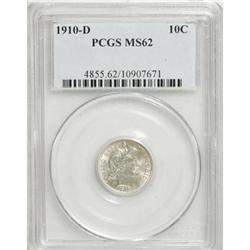 1910-D 10C MS62 PCGS