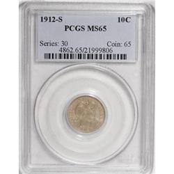 1912-S 10C MS65 PCGS