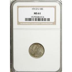 1913-S 10C MS61 NGC