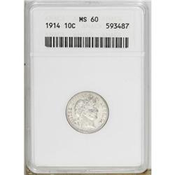 1914 10C MS60 ANACS
