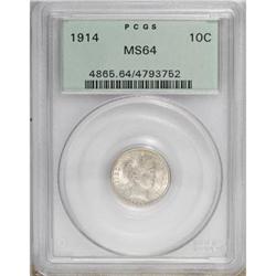 1914 10C MS64 PCGS
