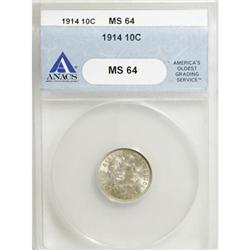 1914 10C MS64 ANACS
