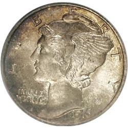 1916 10C Full Bands MS66 PCGS