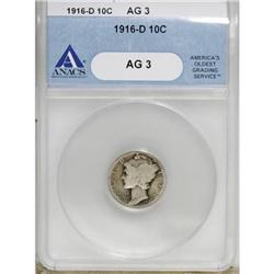 1916-D 10C AG3 ANACS