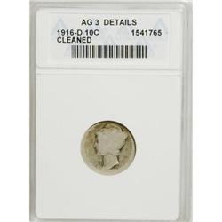 1916-D 10C AG3 ANACS