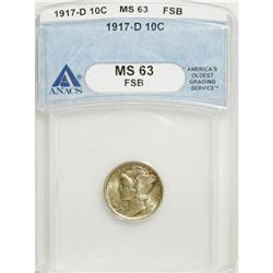 1917-D 10C Full Bands MS63 ANACS