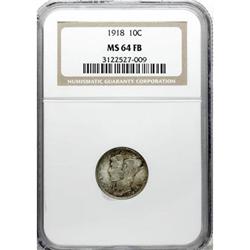 1918 10C Full Bands MS64 NGC