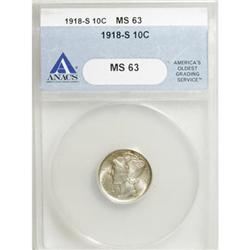 1918-S 10C MS63 ANACS