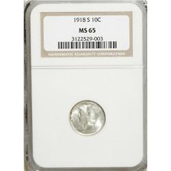 1918-S 10C MS65 NGC