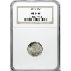 1919 10C Full Bands MS64 NGC