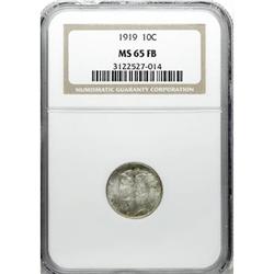 1919 10C Full Bands MS65 NGC