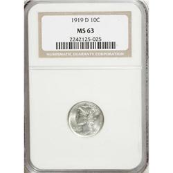 1919-D 10C MS63 NGC