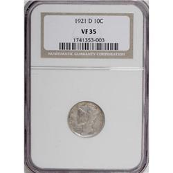1921-D 10C VF35 NGC