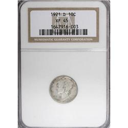 1921-D 10C XF45 NGC