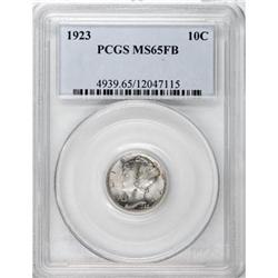 1923 10C Full Bands MS65 PCGS