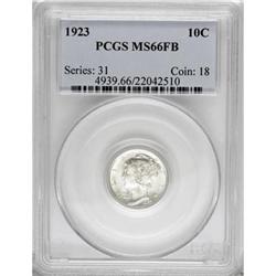1923 10C Full Bands MS66 PCGS