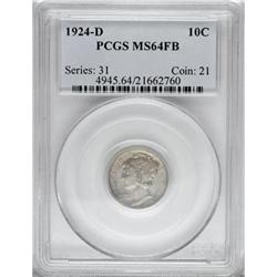 1924-D 10C Full Bands MS64 PCGS