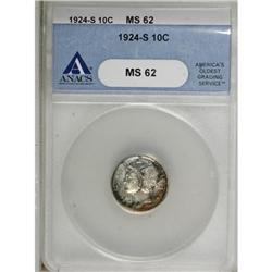1924-S 10C MS62 ANACS
