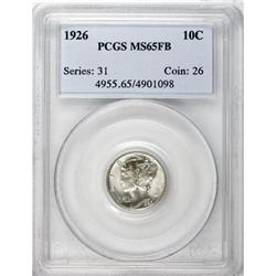 1926 10C Full Bands MS65 PCGS
