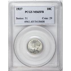 1927 10C Full Bands MS65 PCGS