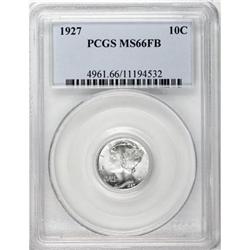 1927 10C Full Bands MS66 PCGS