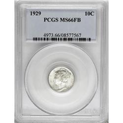 1929 10C Full Bands MS66 PCGS