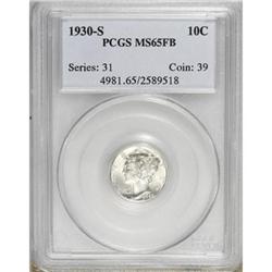 1930-S 10C Full Bands MS65 PCGS