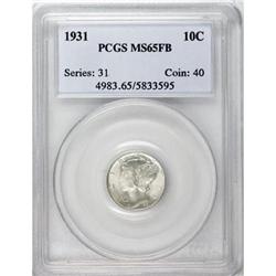 1931 10C Full Bands MS65 PCGS