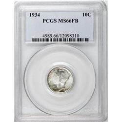 1934 10C Full Bands MS66 PCGS