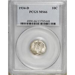 1934-D 10C MS66 PCGS
