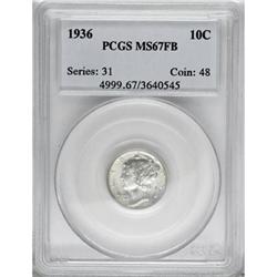 1936 10C Full Bands MS67 PCGS