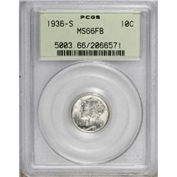 1936-S 10C Full Bands MS66 PCGS
