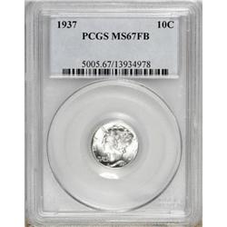 1937 10C Full Bands MS67 PCGS