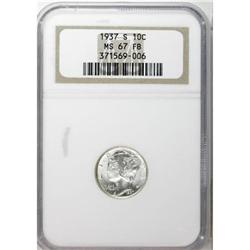 1937-S 10C Full Bands MS67 NGC