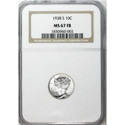 1938-S 10C Full Bands MS67 NGC