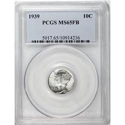 1939 10C Full Bands MS65 PCGS