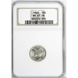 1940 10C Full Bands MS67 NGC